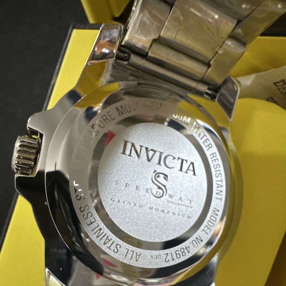 Invicta Speedway Dominus 42mm Blue Dial Silver SS Bracelet 30m WR w/ Box - Picture 5 of 8